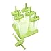 Ice Pop Mold - 6 pack Ice Pop Maker Reusable BPA-Free Plastic Freeze Pop Molds for Homemade Iced Snacks, Green
