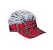 Tarten Red Plaid Grey Flair Hair Visor Hat