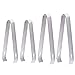 HINMAY Ice Tongs for Ice Bucket 6-Inch and 7-Inch Set 18/8 Stainless Steel Serving Tongs, Set of 4