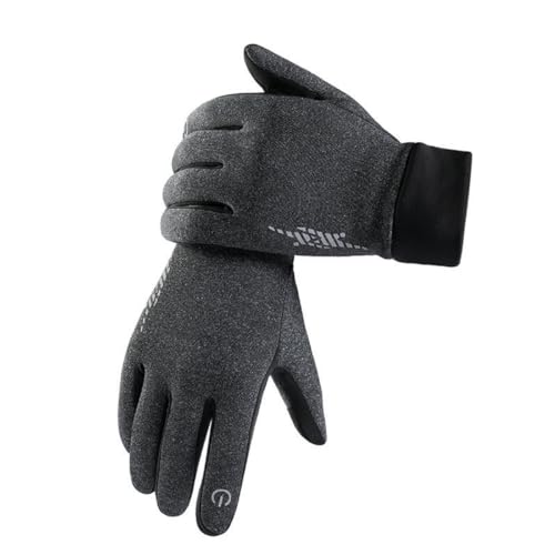 Men's Cycling Gloves, Touch Screen Anti-slip Warm Winter Running Gloves, Windproof Elastic Thermal Mittens for Men Women, Unisex Lightweight Mitts with Cuff for Driving Ski Biking Football Sports