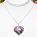 Zenergy Gems CHARGED Natural Himalayan Gemstone Crystal Puffy Heart Pendant Necklace + 20