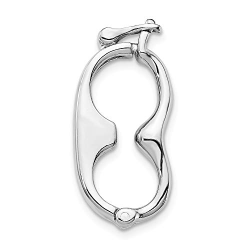 Sterling Silver Rhodium-plated 11x23 Shortener Clasp