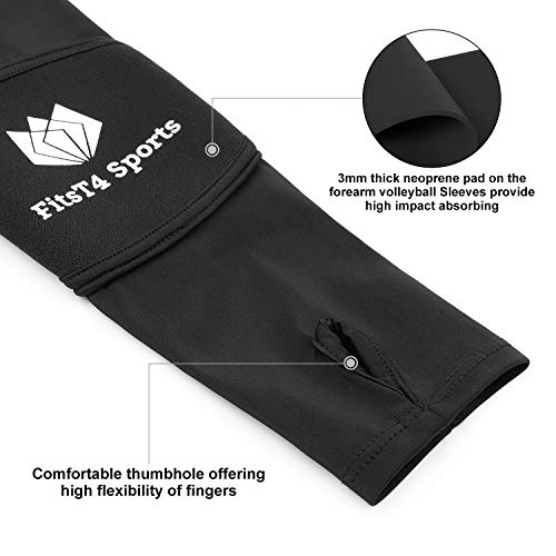 FitsT4 Volleyball Arm Sleeves Passing Forearm Sleeves with Protection