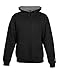 Champion mens Cotton Max 9.7 oz. Pullover Hood - Large - Black/Gran Htr