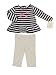 ABSORBA Toddler Girl's Navy Striped Bows Tunic 2-Pc Outfit 12M 18M 24M AUIG5656