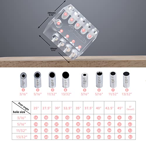 Muzata Upgraded Multi Angle Drill Guide Fit 25 30 35 40 45 90 Degree