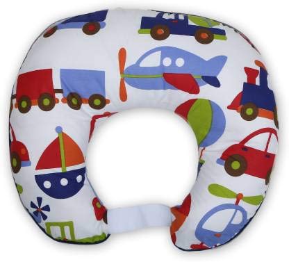 Soul Fiber 100% Cotton Nursing Pillow for Baby Feeding with Support, Breast Feeding Pillow with Detachable Cover, 5 in 1 Pillow for Infant Support, Multicolor Transportation