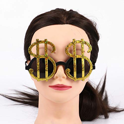 WEFOO 4 Pairs Money Dollar Signs Sunglasses Bling Fun Party Pimp Costume Novelty Glasses Party Supplies Decoration - Thumbnail 2