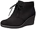 crocs Women's Leigh Suede Wedge Shootie Boot, Black, 8 M US