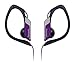 Panasonic Sports Clip Earbud Headphones RP-HS34-V (Purple) Water Resistant, Tough, Durable, Adjustable Ear Clip, Ultra Light, Best for iPhone
