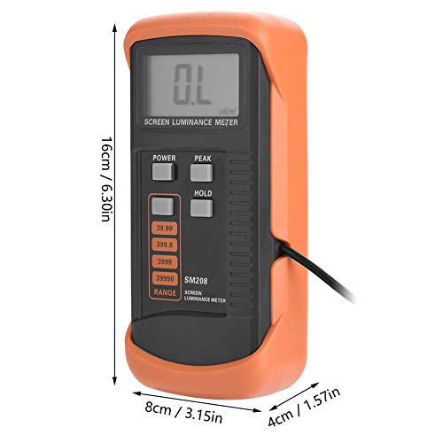 Screen Luminance Meter, Screen Brightness Meter Portable Luminance Meter with Mini Light Detector 0.01-39990 cd/m