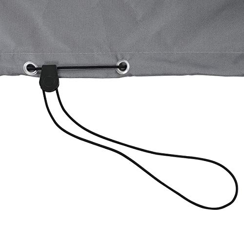 iiSPORT 3 Seater Hammock Swing Glider Canopy Cover w/Reinforced 600D Oxford - Waterproof Outdoor Garden Triple Cover with 3 Year Warranty, Gray, 80" Lx 60" W x 72" H - Thumbnail 6