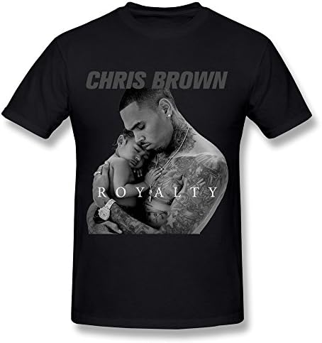 LQYG Men's T-shirts - Chris Brown-royalty Black Size XS