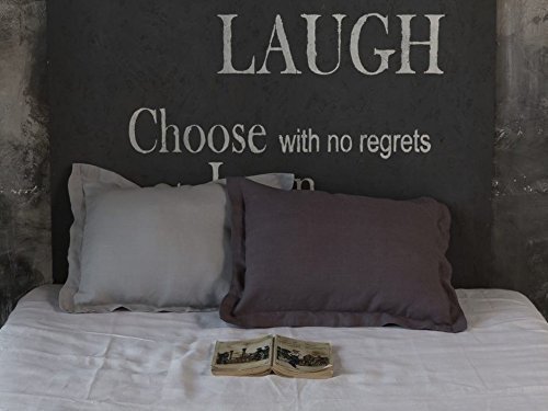 Oxford sham with flanges Standard size in dark grey