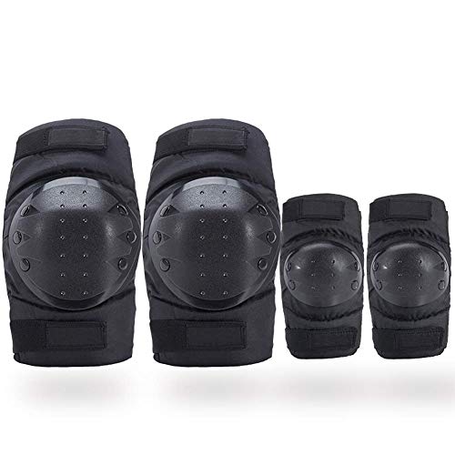 Yolu 4pcs Adjustable Knee Elbow Shin Armor Pads Protective Guards for Motorcycle Motocross Bike Bicycle Racing Protective Gear