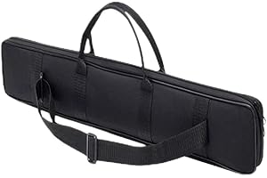 FENGTAIKE Flute Bag Soft Carry Bag, Flute Storage Bag, Flute Carry Case with Front Pocket, Shoulder Strap Holds 5 Flutes