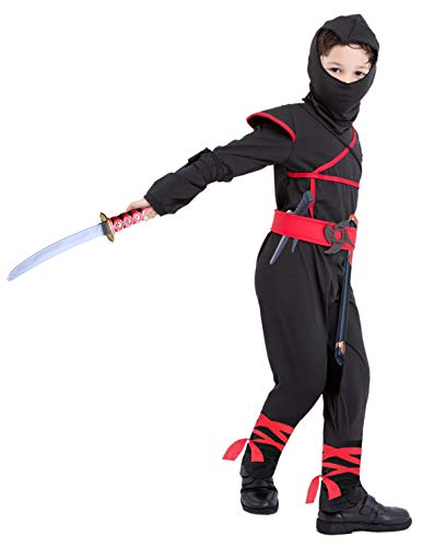 Halloween Costumes for Boys Toddler Ninja Ninjago 3T 4T 4-6 6-8 8-10 10-12 Black - Thumbnail 3