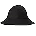 DEBRA WEITZNER Rain Hat Sun Hat 2-In-1 Reversible Cloche Bucket Hat,Black,One Size