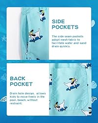 SURF CUZ Boys Swim Trunks Toddler Swim Shorts UPF