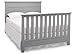 Serta Fall River 4-in-1 Convertible Baby Crib, Grey