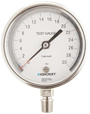 wrc type pressure test 1 Pocket Type 1084 Ashcroft Pressure Steel Stainless Test