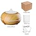 Aromatherapy Essential Oil Diffuser, EIVOTOR 300ml Portable Ultrasonic Humidifier Cool Mist Oil Diffuser with 6 Color LED Lights Changing and 3 Timer Settings for Home, Office, Yoga, Spa Wood Grain