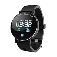Liang Yu Color Screen Smart Bracelet Male Sports Monitoring Heart Rate Blood Pressure Heartbeat Waterproof Multi-Function Watch Men Women Watches (Color : B)