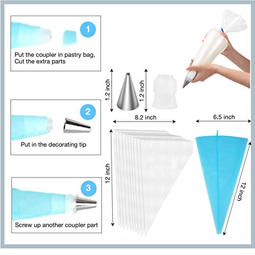 Cake Decorating Supplies 345 PCS Baking Set with Springform Cake Pans Set, Cake Decorating Kit, Cake Rotating Turntable, Icing Tips & Icing Bags, Cake Baking Supplies for Beginners.