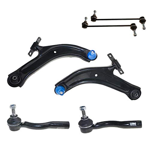 DLZ 6 Pcs Front Suspension Kit-2 Lower Control Arm Ball Joint Assembly 2 Sway Bar 2 Outer Tie Rod End Compatible with 2007 2008 2009 2010 2011 2012 Sentra ES800574 ES800575 K620373 K750096 - Thumbnail 7