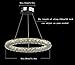 GDNS Modern Crystals Chandeliers,Ceiling Lights Fixtures,Pendant Lighting for Living Room Bedroom Restaurant Porch Dining Room,One Rings (One ring,Dia 30cm)
