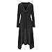 Annystore Women's Solid Irregular Hem Long Sleeve Loose Hoodies Sweatshirts Dress Plus Size