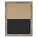 DesignOvation Beatrice Framed Combination Magnetic Chalkboard and Fabric Pinboard