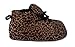 Happy Feet Slippers Standard Sneaker Slippers for Men, Women, and Kids - As Seen on Shark Tank - Classy Oversized House Slippers for Women with Non-Slip Rubber Soles - Brown Leopard - Large