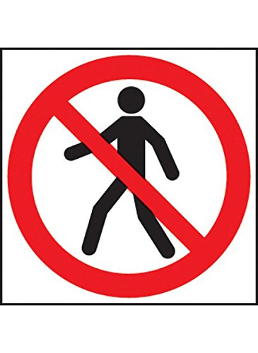 Caledonia Signs 13210N No Admittance Symbol Sign, Rigid Plastic, N: 400 mm x 400 mm