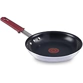 T-fal Professional VX3 Brushed Nonstick Fry Pan with Stainless Steel Handle 8.5Inch, Oven Broiler Safe 400F, Cookware, Pots and Pans, Skillet, Restaurant & Business Grade, Certified NSF and CBA, Black