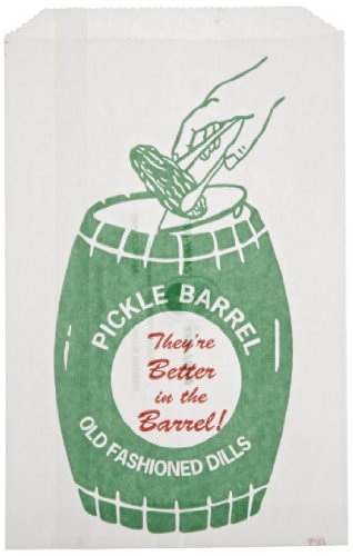 Bagcraft Papercon 300399 Dubl Wax Pickle Bag Barrel, 9" Length x 6" Width (Case of 1000)