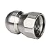 Tool Daily Stainless Steel Fixed Sewer Jet Nozzle, Button Nose 1/4'' NPT Female 4.0 Orifice, 4000 PSI