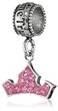 Disney Stainless Steel Crystal Crown Dangle 