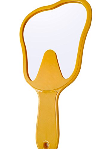 APHRODITE Office Hand Chairside Molar Tooth-shaped Patient Face Mirrors Plastic (Blue)