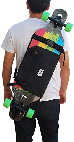 Sac à Dos pour Donner Le Longboard, Surf Skate ou Skateboard Complet, idée de Cadeau Saint Valentin. Couleur Noir