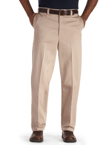 Oak Hill Big & Tall Waist-Relaxer Flat-Front Premium Pants