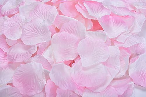 Magik 1000~5000 Pcs Silk Flower Rose Petals Wedding Party Pasty Table Decorations, Various Choices (3000, Sakura & White)