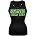 St. Patricks Day Big Irish Shamrocks Funny Black Junior Soft Tank Top