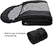 Sleeping Bag – Lightweight & Durable Envelope Outdoor Sleep Sack For Camping, Backpacking, Hunting, Hiking & Outdoor Activities (BLACK/GREY RIGHT)