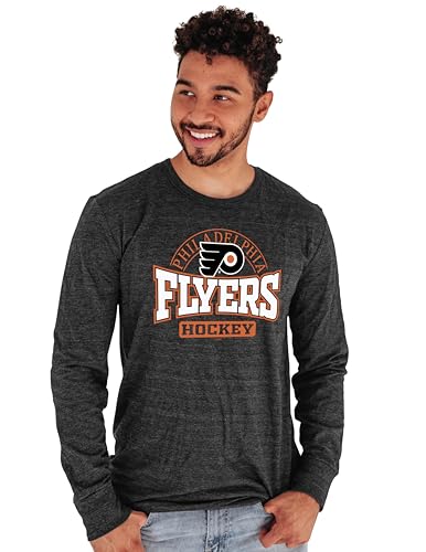 Philadelphia Flyers NHL Officially Licensed Tri-Blend Long Sleeve T-Shirt Beard…