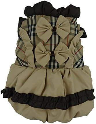 Fashion Winter Princess Dog Dresses Padded Puffy Warm Girl Jacket (L)