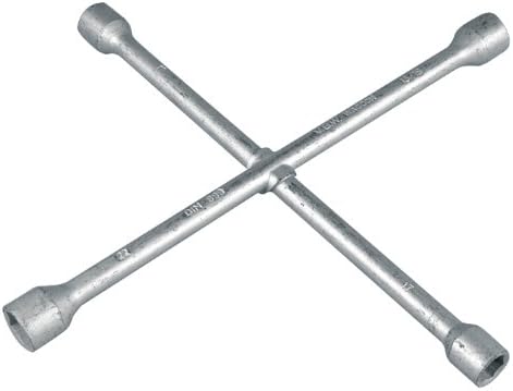 Cartrend 10870 4-Way Wheel Brace, Silver (17mm, 19mm, 21mm, 23mm)