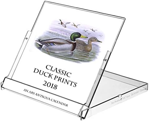 Ars Antigua 2018-19 Vintage Duck Prints • 16 month CD-style Desk Calendar (Jan. 2018 - April 2019), Choose the image you want displayed for any month.