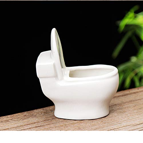 Toilet Flower Pots Creative White Ceramic Toilet Succulent Planter Pot