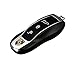 iJDMTOY Gloss Metallic Black Key Fob Shell for Porsche Cayenne Panamera Macan 911 etc, Exact Fit Smart Remote Case